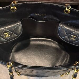 Sold-Rare Vintage Double CC Pocket Chanel Tote Bag.